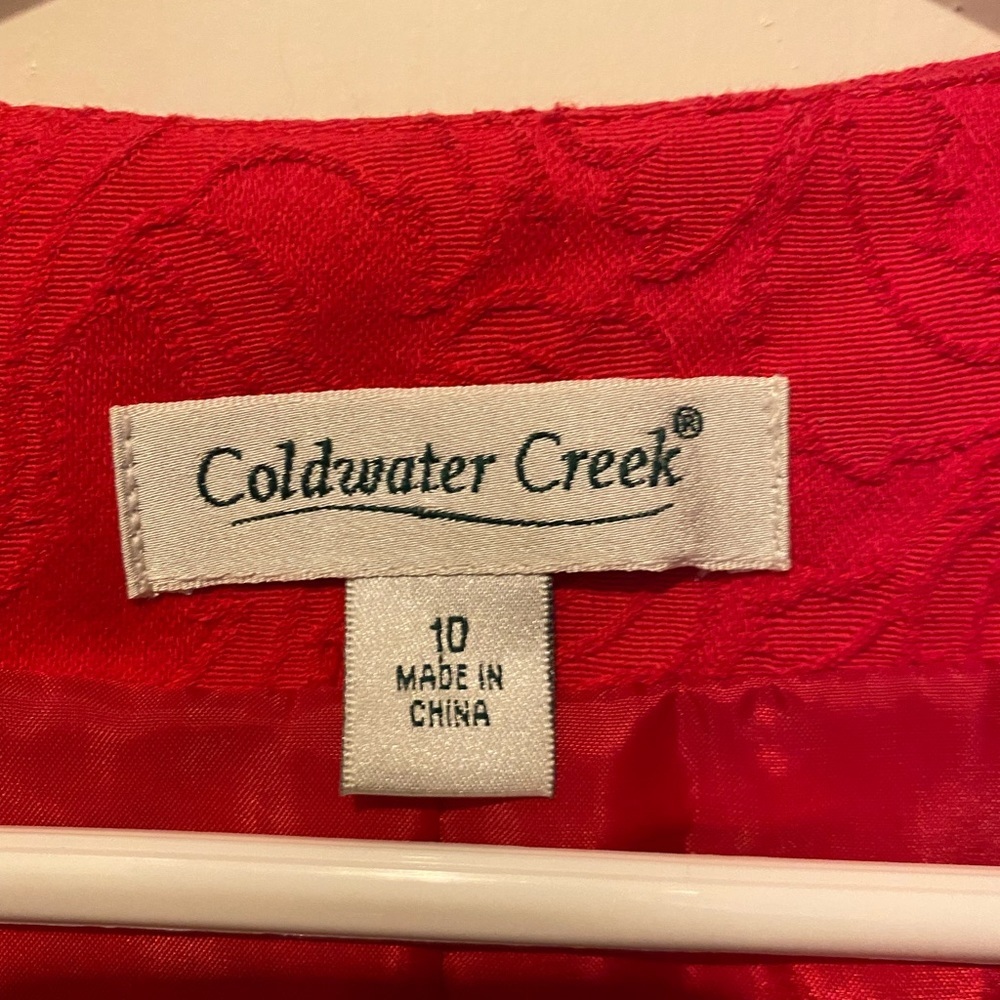 Coldwater Creek Red Dress Jacket - 10 - Picture 3 of 5